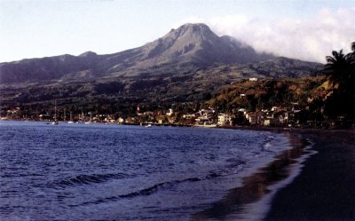 St. Pierre with Mont Pelee in the background -1987