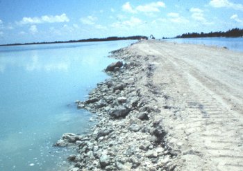 Causeway Created with Dredging Spoils