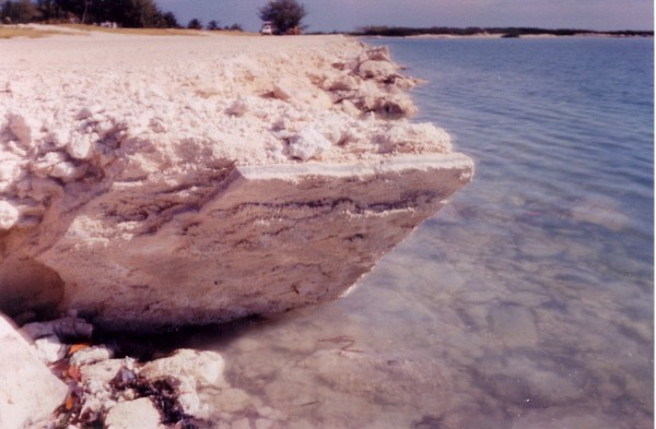 Dredging Spoils Showing Possible Spar-like layer