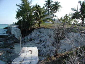Example of erosion at Paradise Point