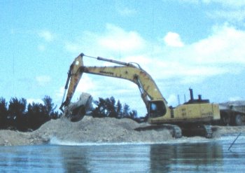 Dredge Digging the New Channel