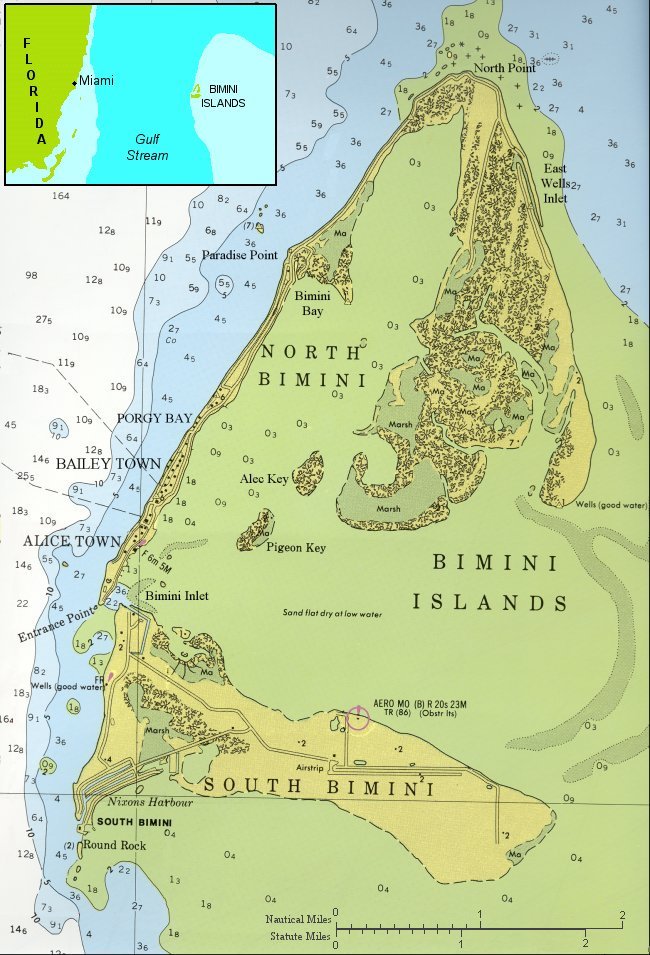 Fig 1. Map of North and South Bimini w/ Inset