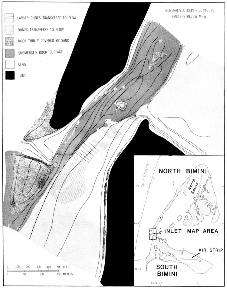 Bottom geology of Bimini Inlet Channel